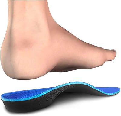 PCSsole High Arch Support Orthotic Insoles for Flat Feet Plantar Fasciitis Blue