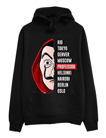 Felpa La Casa De Papel Donna Felpa La Casa Di Carta Uomo Tv Serie Felpe Stampa Unisex Felpa Con Cappuccio Hoodie Hooded Pullover Ragazza
