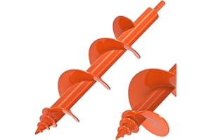 Insaga Threaded Auger Drill Bit Pro, 3''x 12'' Garden Auger with Self-Tapping Screw & Reinforced Weld, 3MM Heavy Duty Spiral Drill Bit for Drill, for Bulbs Flowers Plants Post Hole Digger