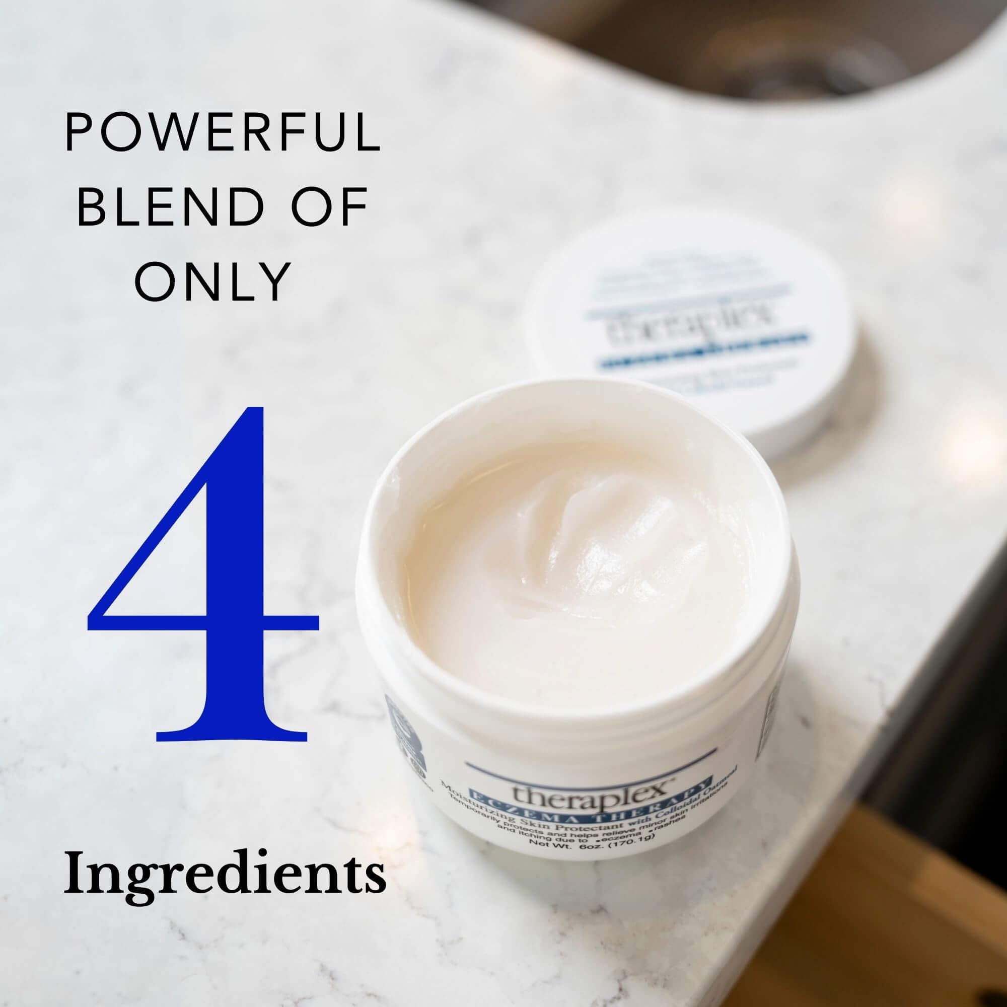 Theraplex Eczema Therapy (6 oz) - Moisturizing Skin Protectant with Natural Colloidal Oatmeal, Noncomedogenic, and Hypoallergenic, Fragrance-Free - National Eczema Association Seal of Approval