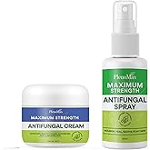 PLENO Ringworm Treatment for Humans: Antifungal Spray for Jock Itch, Eczema, Tinea Versicolor, Athletes Foot - Antifungal Cream for Rash & Itchy Skin