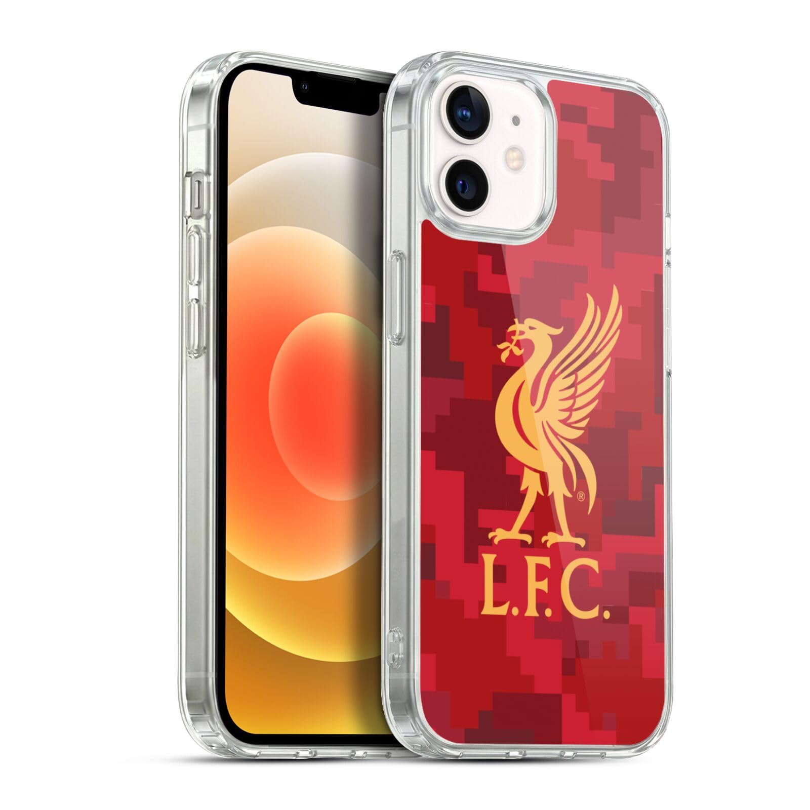 Head Case Designs Officially Licensed Liverpool Football Club Home Red Digital Camouflage Soft Gel Case Compatible With Apple iPhone 12 / iPhone 12 Pro โ image 1