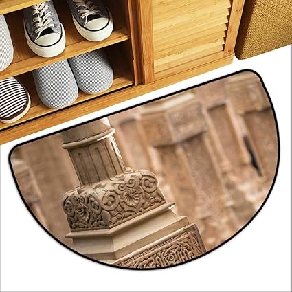 Amazon Com Semicircular Image Print Carpet A Decorate Pillar In