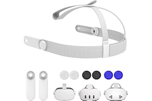 TYASOLEIL Head Strap Accesories Compatible with Meta Quest 2/3/3S, Original Replacement Band for Meta Accesory, Upgraded Lightweight Adjustable Breathable Washable Headband with 3 Pairs Thumb Grip Caps