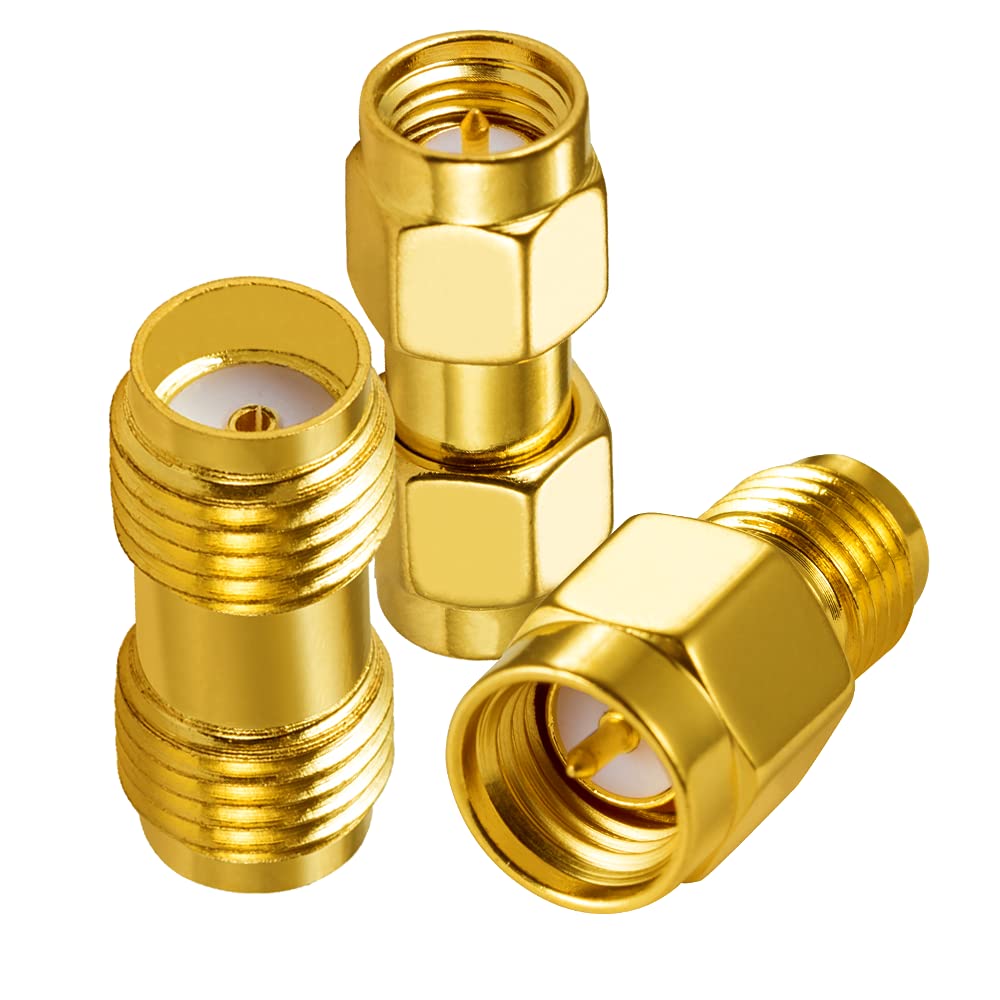 Vecys 4G SMA Adapter 3 type Kit SMA Antenna Adapter for 2G 3G 4G LTE Antenna router ham radio DAB WLAN LAN Wifi Wireless network coax cable