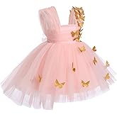 Toddler Baby Flower Girls Sequins Bowknot High Low Tutu Dress Petal Lace Princess Pageant Wedding Birthday Party Formal Gown
