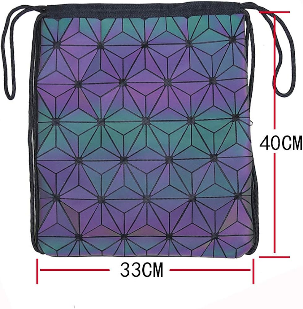 Ulalaza Geometric Luminous Tote Bag Holographich Purses and Handbags Flash Reflactive Crossbody Bag for Women (1600-6) - Image 4