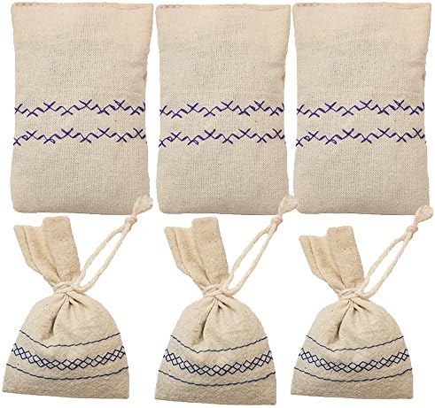 Croatian Lavender Sachets 6 pack Cotton True Mediterranean Filled With Natural Lavender Grown Organic In Croatia European Union For Drawers Closets Wardrobe Nightstand