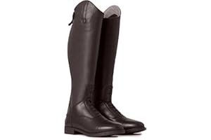 HORZE Rover Women's Synthetic Leather Classic Tall Field Riding Boots | Water-Resistant with Laces and Rear Zipper