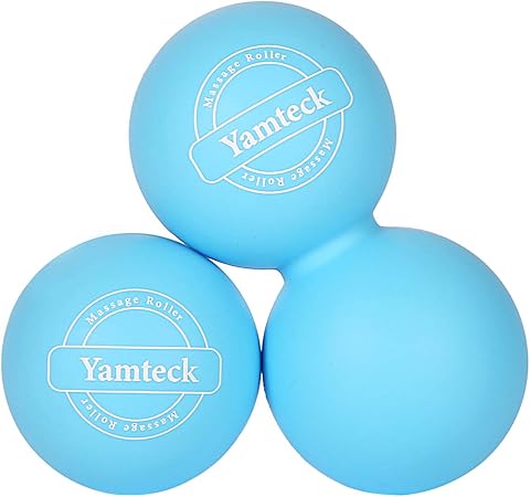Amazon Yamteckマッサージボール セット筋膜ボール筋肉をリラックスさせる首肩背中腰太ももふくらはぎ足裏青い Yamteck マッサージ ツボ押しグッズ