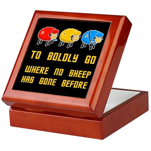 CafePress – Wo kein Schaf hat Gone – Keepsake Box, fertig Hartholz Jewelry Box, Samt Gefüttert Memento Box mahagoni