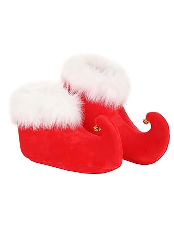 Fun Costumes Red Elf Shoes for Adults How the Grinch Stole