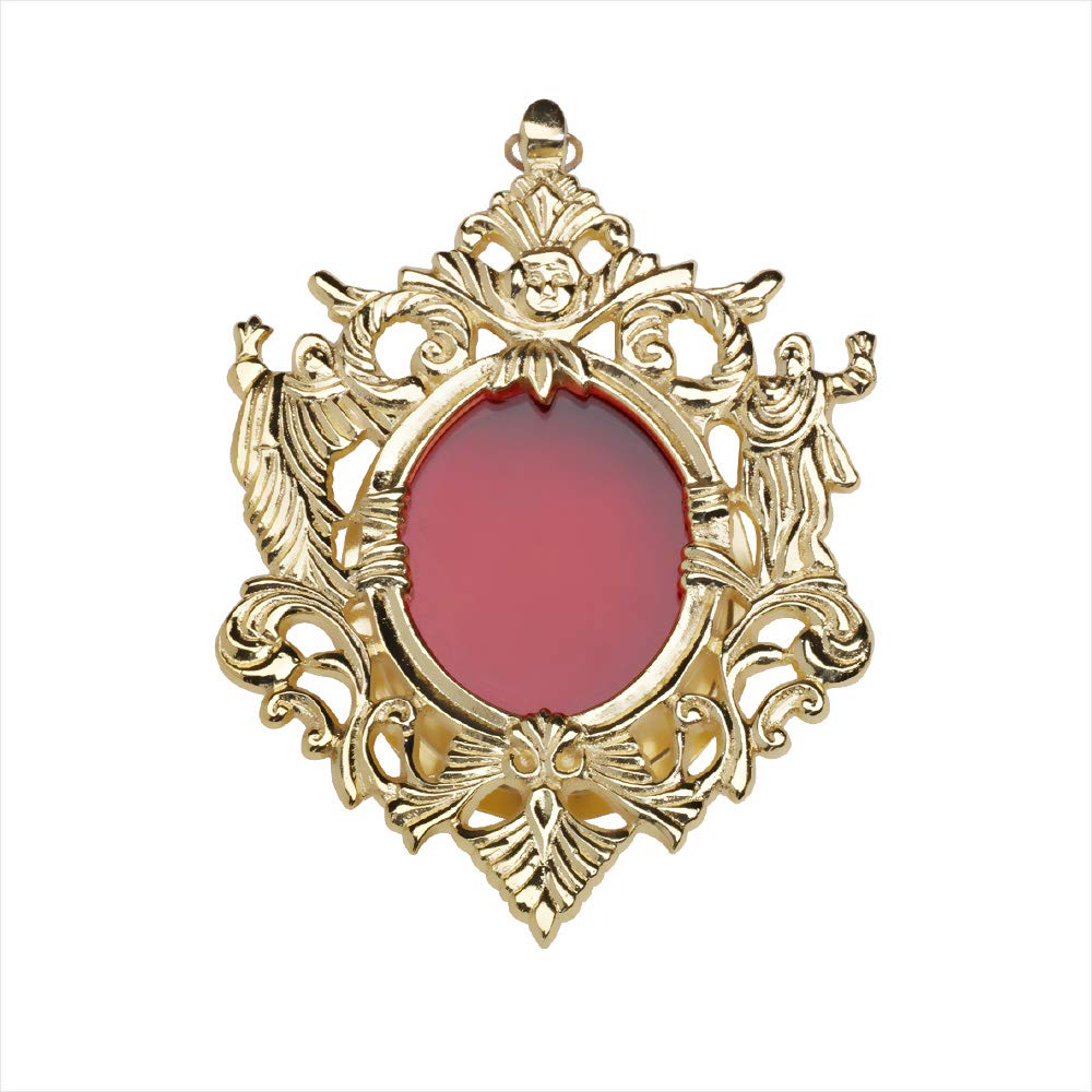 NKlaus Monstrance 12cm Brass Gold matt Home Altar Keepsake for your memory Relic Holder antique Optics 2794