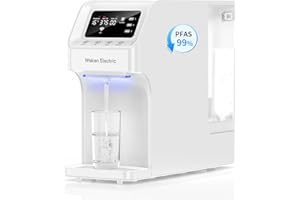 Waken Electric C11S Reverse Osmosis Water Filtration System Countertop 180oz Water Tank 4:1 Pure to Drain 8 Stage RO Filter No Installation for Home Apartment Condo RV