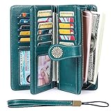 Women's Wallets, Large Capacity with RFID Protection, Genuine Leather by SENDEFN