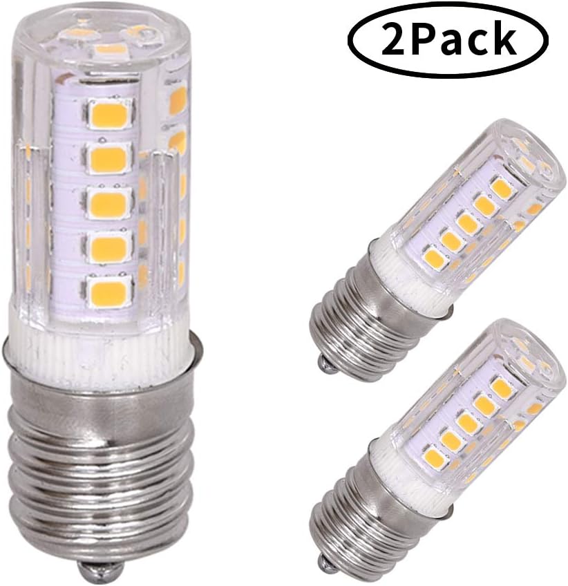WTINTELL E17 LED Bulb, Equivalent to 40 Watt Halogen Bulb, dimmable, Microwave Refrigerator and Smoking Machine Bulb, AC110-130V 4W Warm White 3000K (Pack of 2) - - 