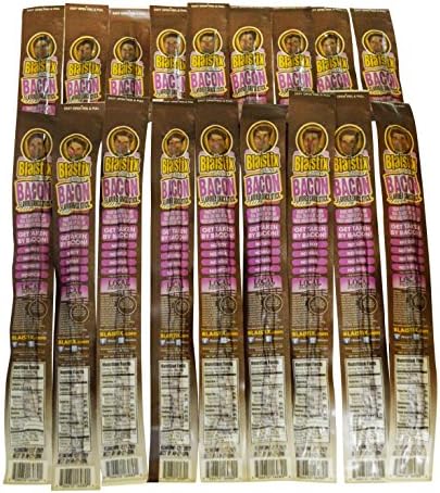 #1 Ranked Bacon Seasoned BLAISTIX Snack Stick - 1 Pack of 24 individually wrapped pure meat snack sticks. 8g protein | Paleo Friendly | Gluten Free
