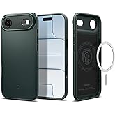 Spigen for iPhone Air Case, Thin Fit MagFit [TPU Covered Camera Control] [Compatible with MagSafe] - Abyss Green