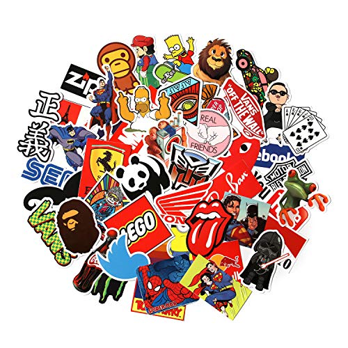 Cool Laptop Stickers Pack 100 pcs 6 Series Stickers Variety Vinyl Car Sticker Motorcycle Bicycle Luggage Decal Graffiti Patches Skateboard Stickers for Laptop Stickers for Kid and Adult (A)
