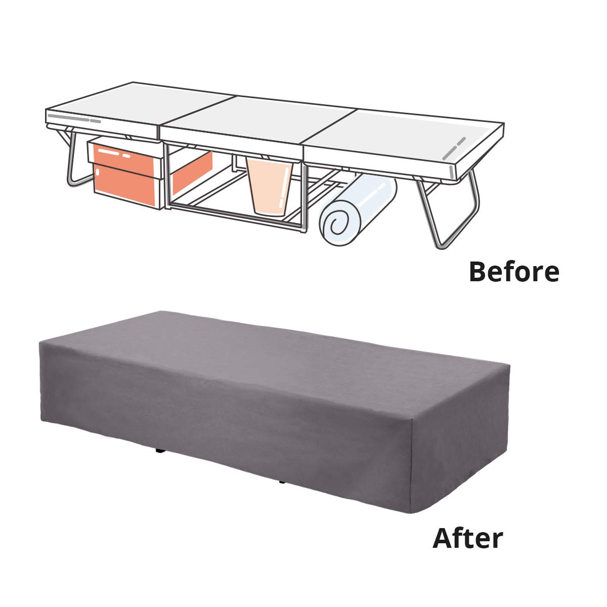 SPACE INNOVATIONS Mattress Cover Sheet for Ottoman Sleeper Bed, Lightweight Ottoman Fitted Mattress Protector, 15\