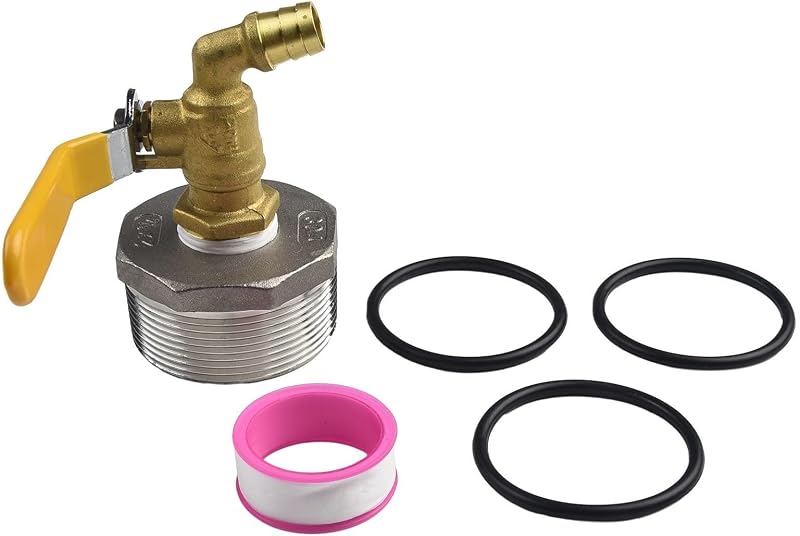 Drhomeam 2 Inch Drum Faucet with Gasket for 55 Gallon Oil Water Buckets