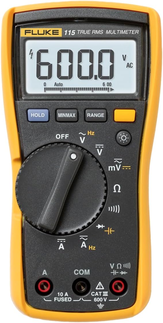Fluke 115 True RMS Industrial Multimeter Resistance Continuity Field Service
