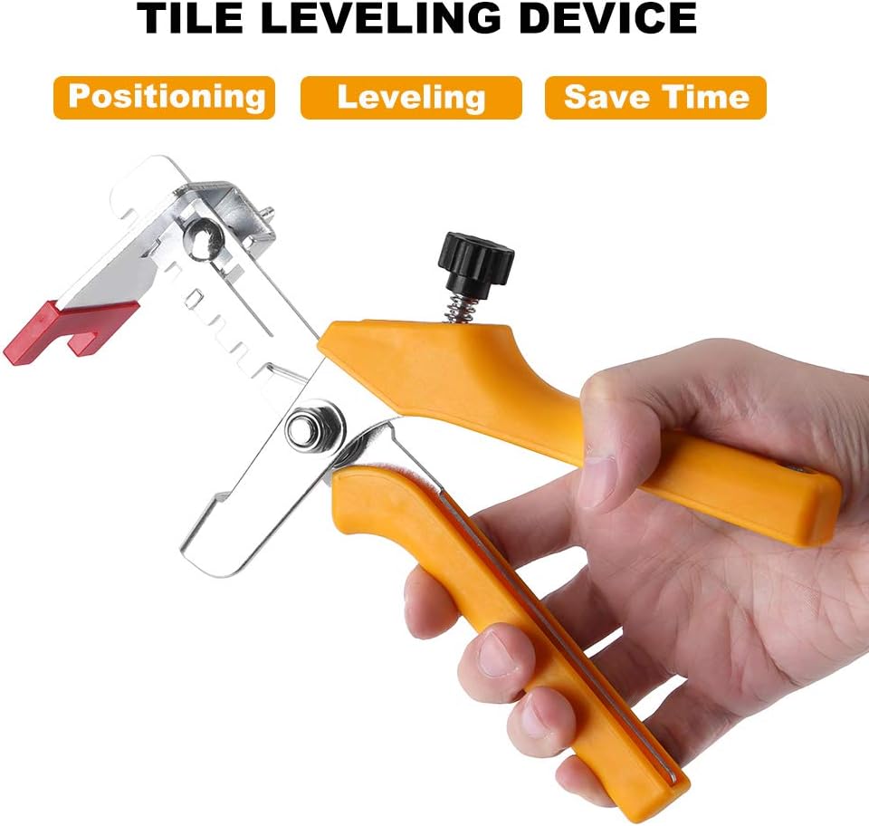 Tiling Locator Leveling System Floor Pliers Ceramic Tile Installation Tools(Yellow) BigaMart