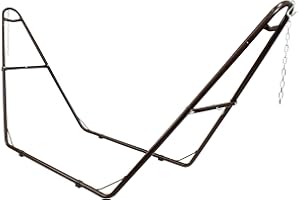 Sunnydaze Universal 2-Person Hammock Stand Only - 550-Pound Capacity - Heavy-Duty Hammock Stand for Outside - Fits 9 to 14 Foot Hammocks - Bronze