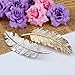 Tinksky Leaf Shaped Hair Clip Pin Claw Headwears Hair Accessories Pack of 2 (Golden+Silver)
