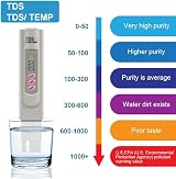 Flintronic TDS Meter 2-in-1 Water Tester, Temp/EC, 2% Accuracy, ABS Beige view 5