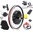 20" Front/Rear Wheel Hub Electric Bike Conversion Kit, 36V 250W/48V 1000W E-Bike Powerful Hub Motor Kit with SW-810LED Display Waterproof Wire Front/Rear Wheel Hub Assembly Motor Kit (US Stock)