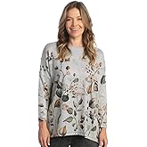 Jess & Jane French Brushed Knit Safari V-Neck Tunic - FB9