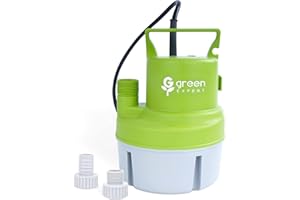 G GREEN EXPERT Green Expert Handy Utility Pump Submersible 1/6HP, 25-Foot Long Power Cord, Easy to Remove Water in Pools Hot Tub Flooded House Garden Pond Tankless Heater, Small Backup Pump for Household Drainage