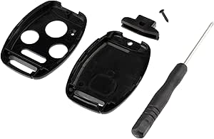 CUTTING NOT REQUIRED - Key Fob Keyless Entry Remote Shell Case &amp; Pad fits Honda 2003-2012 Accord / 2006-2013 Civic EX / 2009-2015 Pilot /2005-2006 CR-V