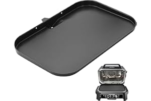 BMMXBI Grill Griddle Plate XSKGRIDLXL Griddle Pan for Ninja Woodfire Pro XL OG800 OG900 Series, Heavy-Duty Non-Stick Griddle Pan with Oil Hole, Ninja Grill Flat Top Griddle Plate Accessories
