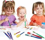 ZGTS 16Pcs Kids Paint Brushes Set with Palette Art Supplies for Children view 6