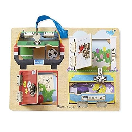 Melissa & Doug Spielbrett mit Schlössern und Riegeln