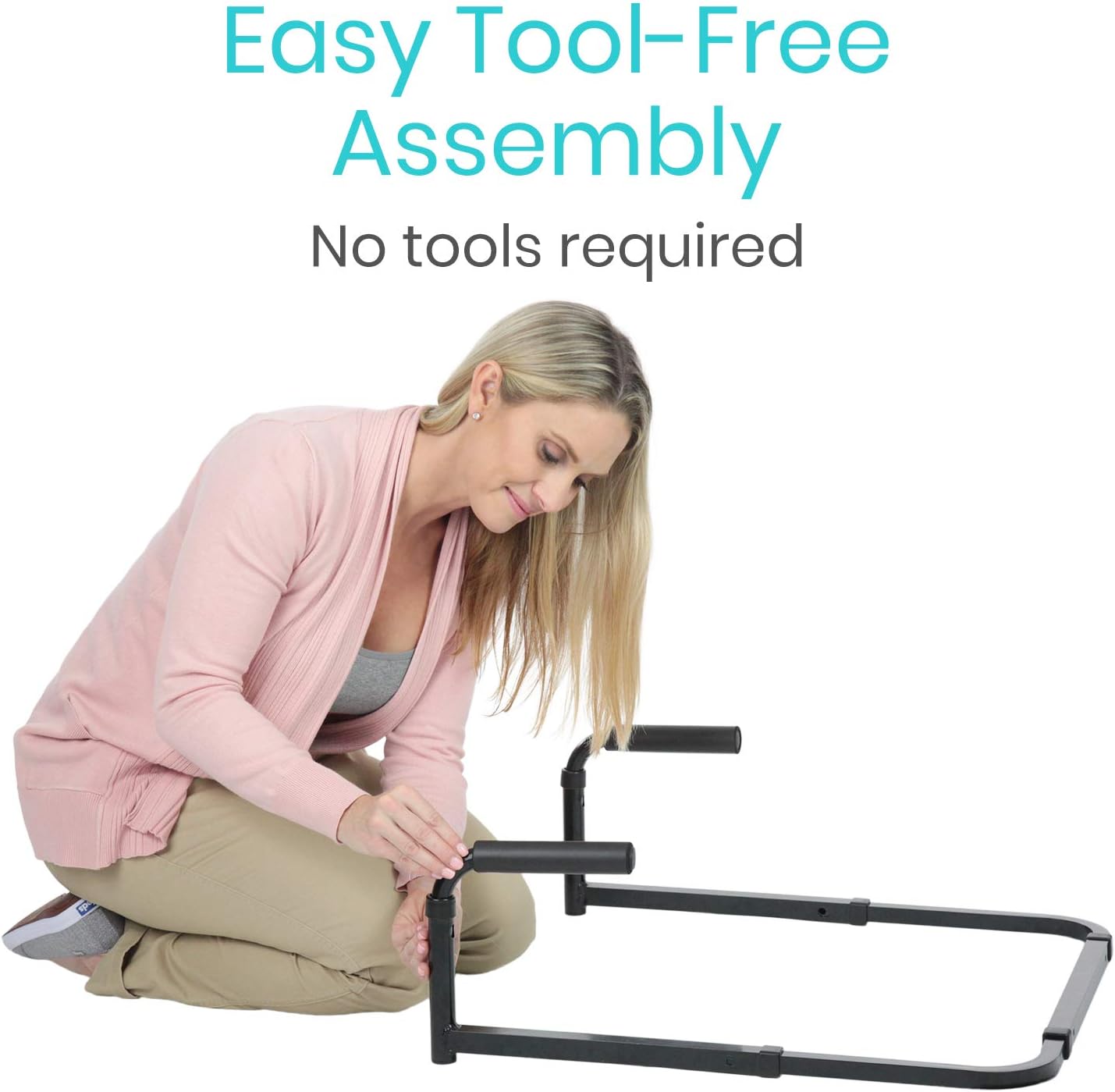 Vive Stand Assist - Mobility Standing Aid Rail for Couch, Chair - Assistance Handle for Patients, Elderly, Seniors and Disabled - Safety Grab Bar for Sitting, Sofa, Home - Adjustable, Portable Device: Health & Personal Care