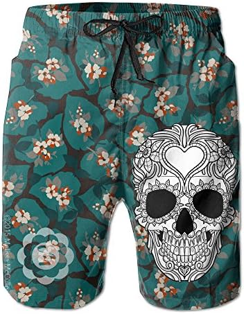Funny Sunshine Boys Men's Skull Summer Quick-drying Swim Trunk Shorts Pants M