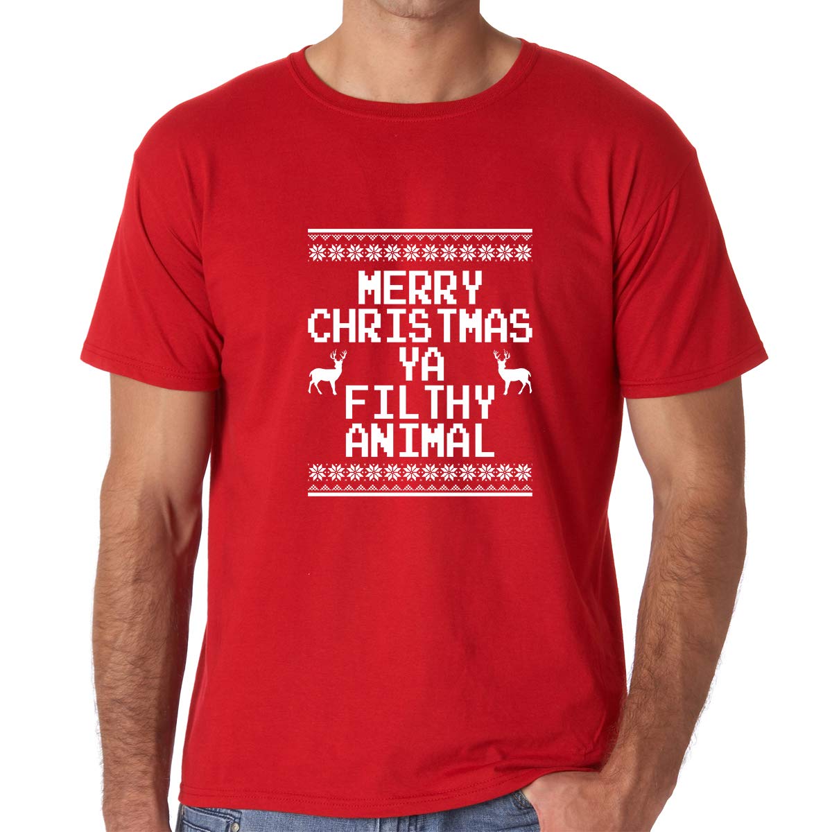 Merry christmas ya’ filthy animals Merry Christmas Ya Filthy Animal Ugly Christmas Sweater Contest Party