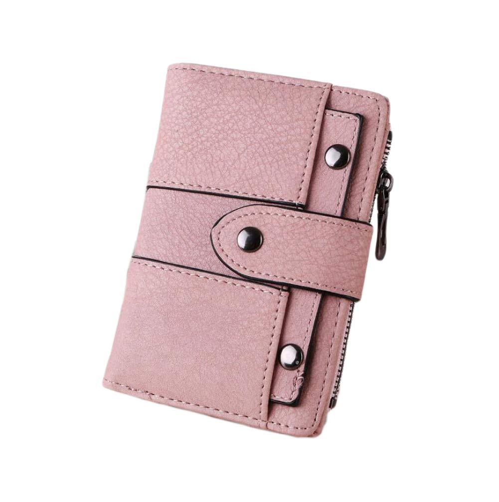 Oyccen Women's PU Leather Wallet with Zipper Pocket Multi-Slots Card Holder Ladies Vintage Short Purse