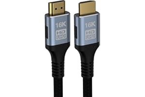 HOTUTUKI 16K 8K HDMI 2.2 Cable 96Gbps 6.6FT/2M, Ultra High Speed HDMI Gaming Cord Support 4K@480Hz 8K@240Hz, HDCP 2.2&2.3, Dy