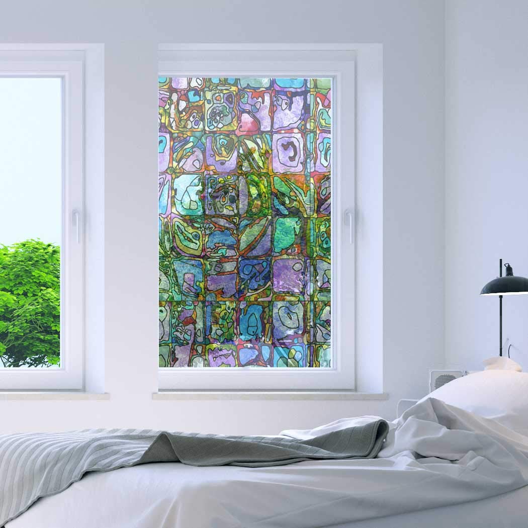 Non-Adhesive Decorative Privacy Window Film Static Cling 24" x 40" (Burdur: 24" x 40")
