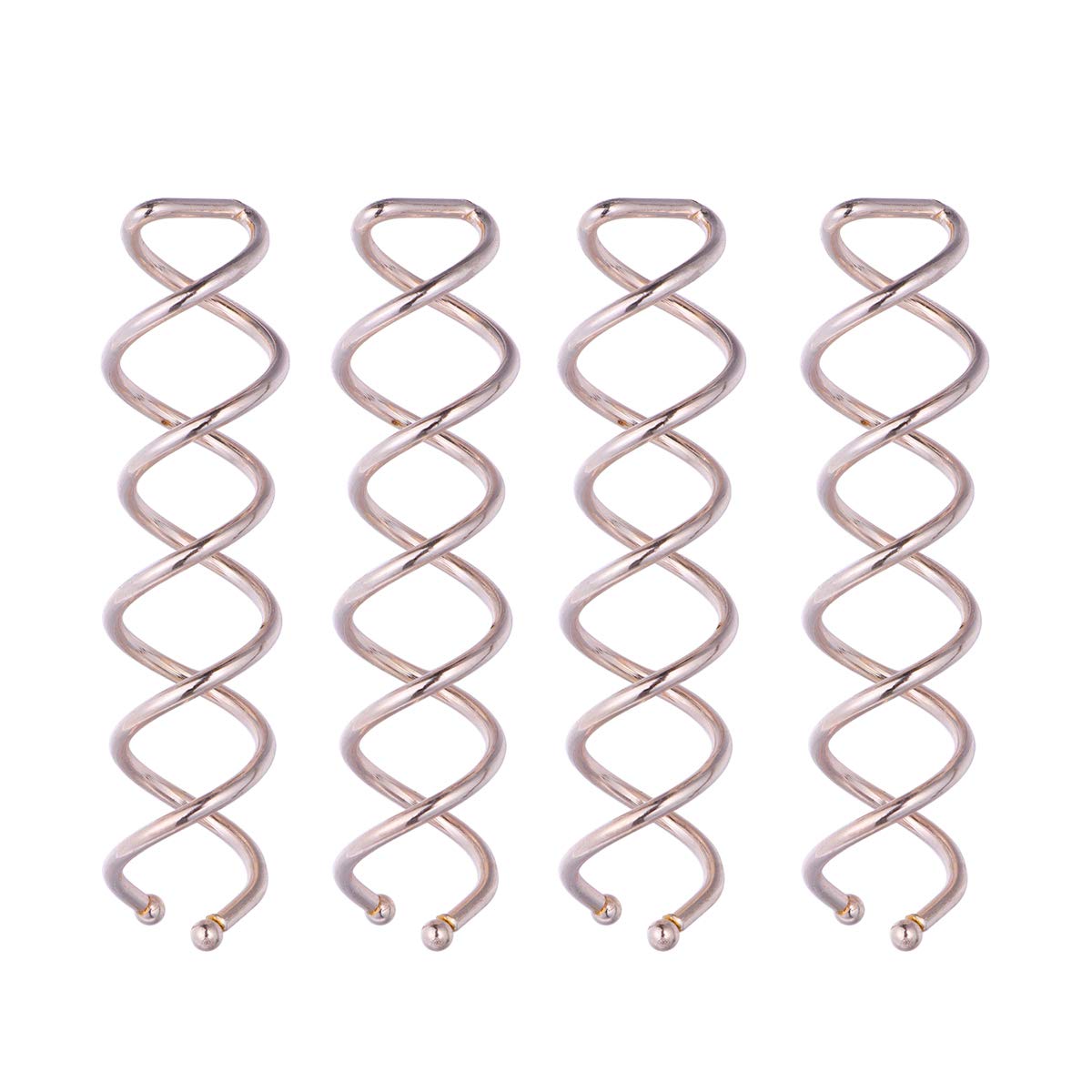 Minkissy Spiral Bobby Hairpins Spin Pins for Hair, 20pcs Bun Twist Screw Hair Clip Blonde Updo hair Accessories Messy Bun Tool (Rose Gold)