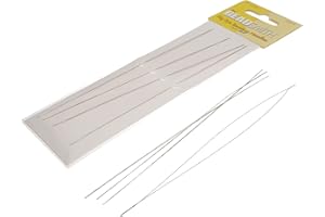 The Beadsmith Big Eye Beading Needles, 5 inches, 4 per Card, Sharp Points, Use for General Sewing, Weaving and Embroidery, Very Easy to Thread
