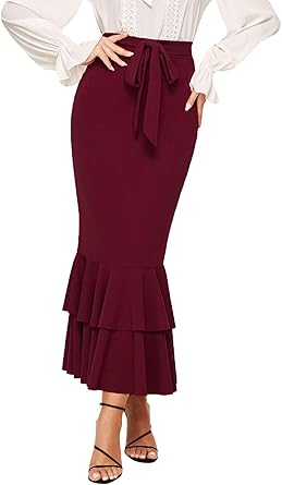 maroon bodycon skirt