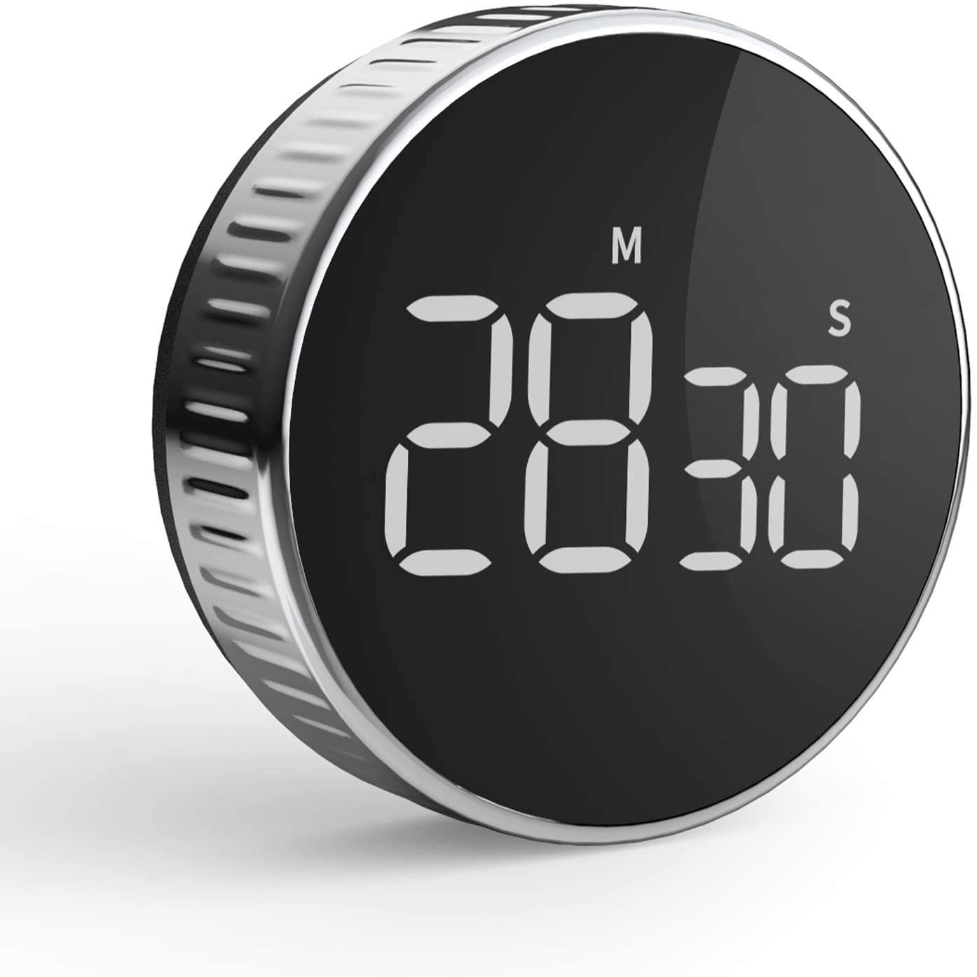 Kitchen Timer, HOMMINI Digital Cooking Timer with Large LCD Display Loud Alarm, One Button Operation Magnetic Countdown Timer, Knob Control, for Kitchen Classroom Homework Fitness and More