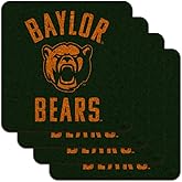 Baylor University Bears Logo Low Profile Novelty Cork Coaster Set