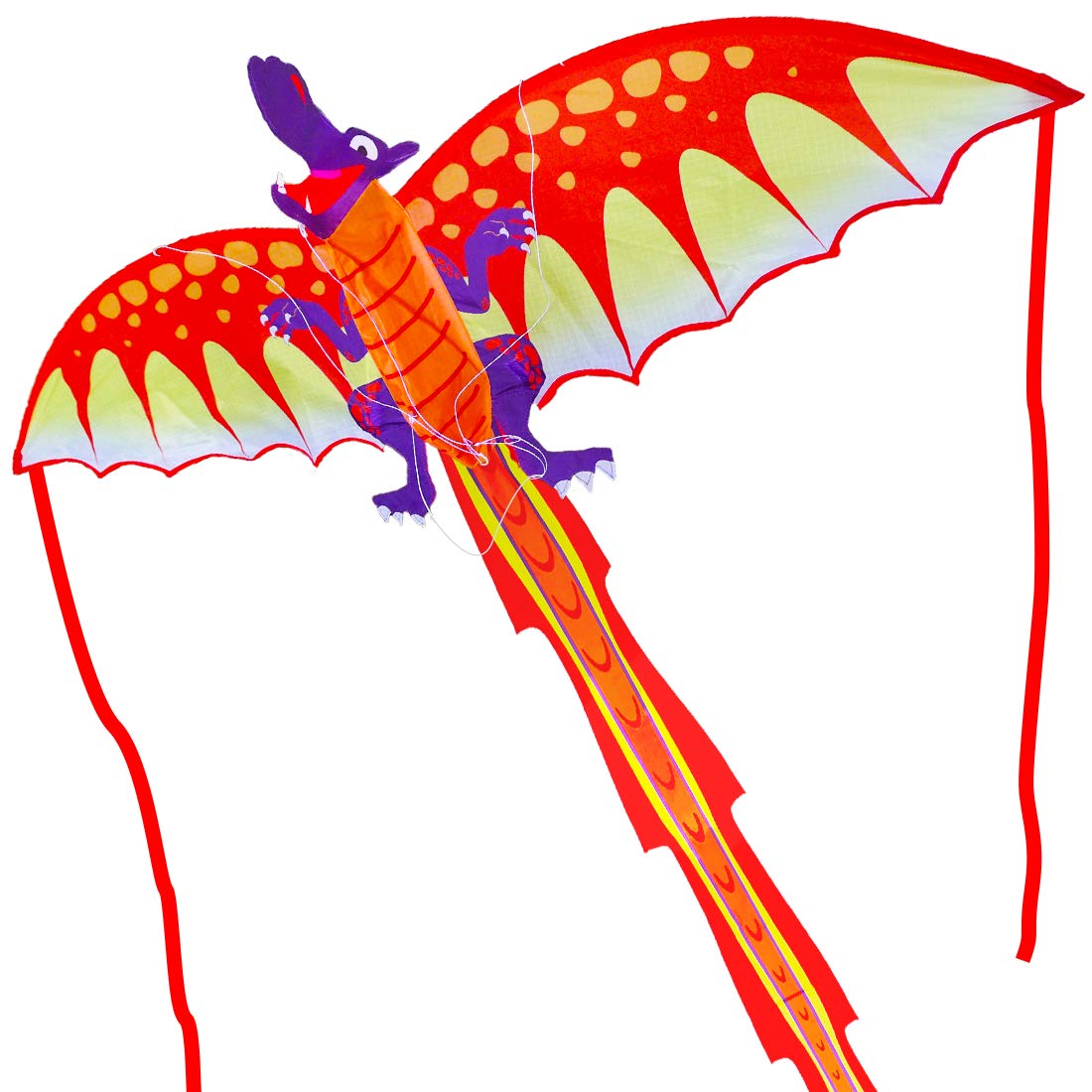 ZHONGRAN Children Kite, Huge 3d Dragon Kite for Kids and Adults, Easy