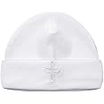 ESTAMICO Baby Boys Girls Christening Hat with Embroidered Cross